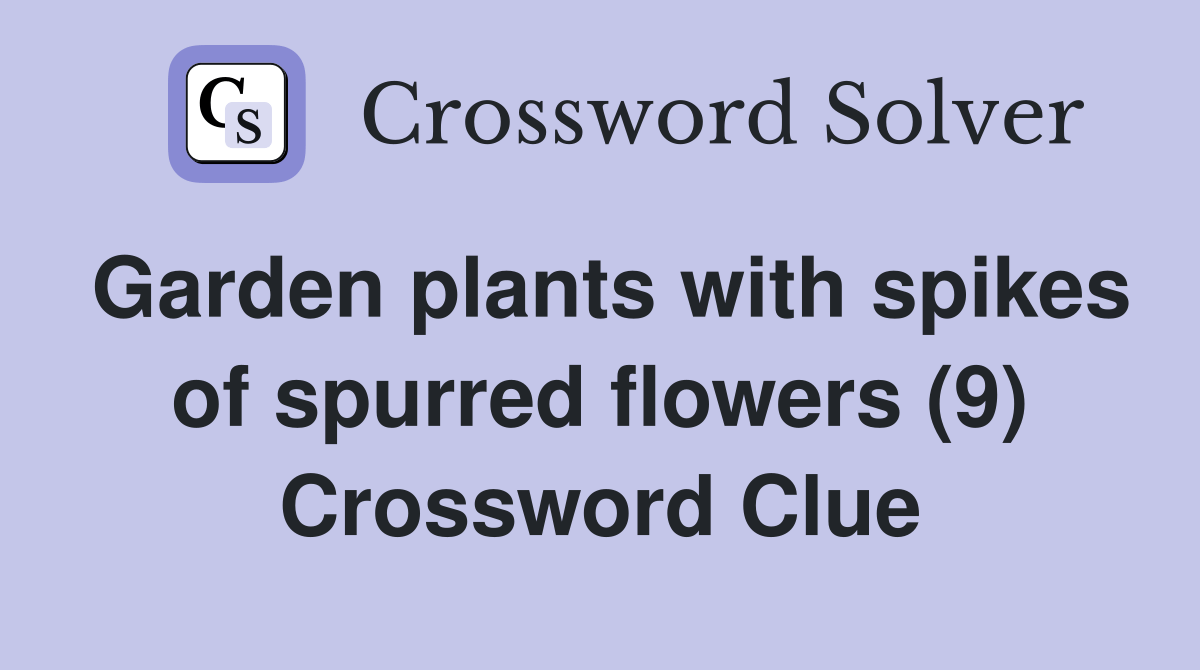 Garden plants with spikes of spurred flowers (9) Crossword Clue